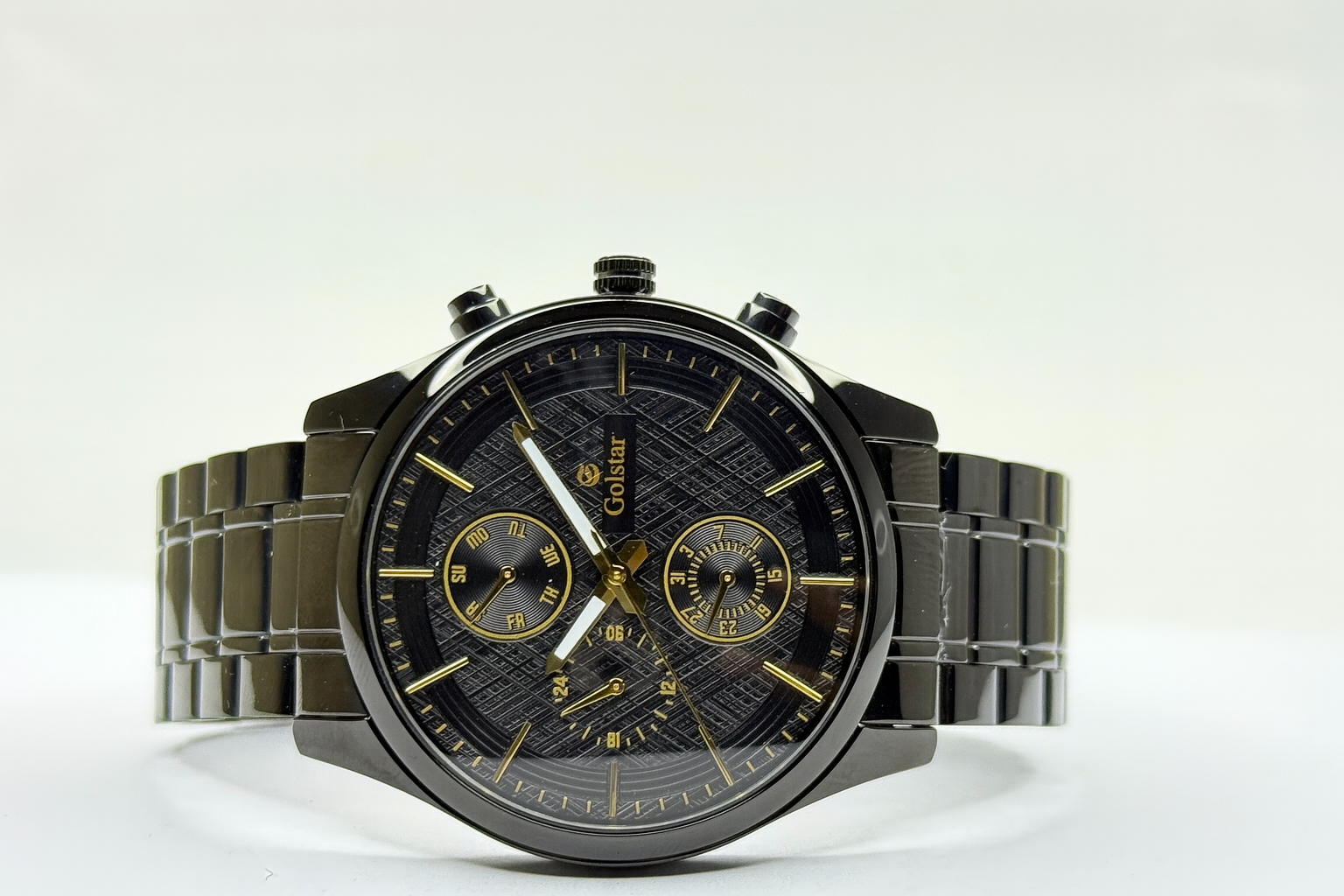 Full Black Heavy Case Multi-Function Men's Watch (Big Dial)