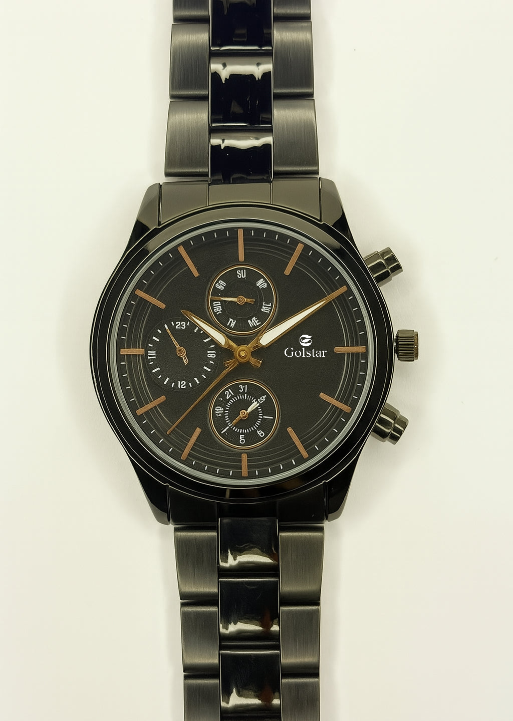 Black Multi-Function Men's Steel Watch