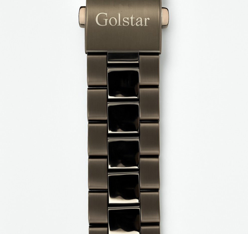 Brown Metal Multi-Function Men's Watch