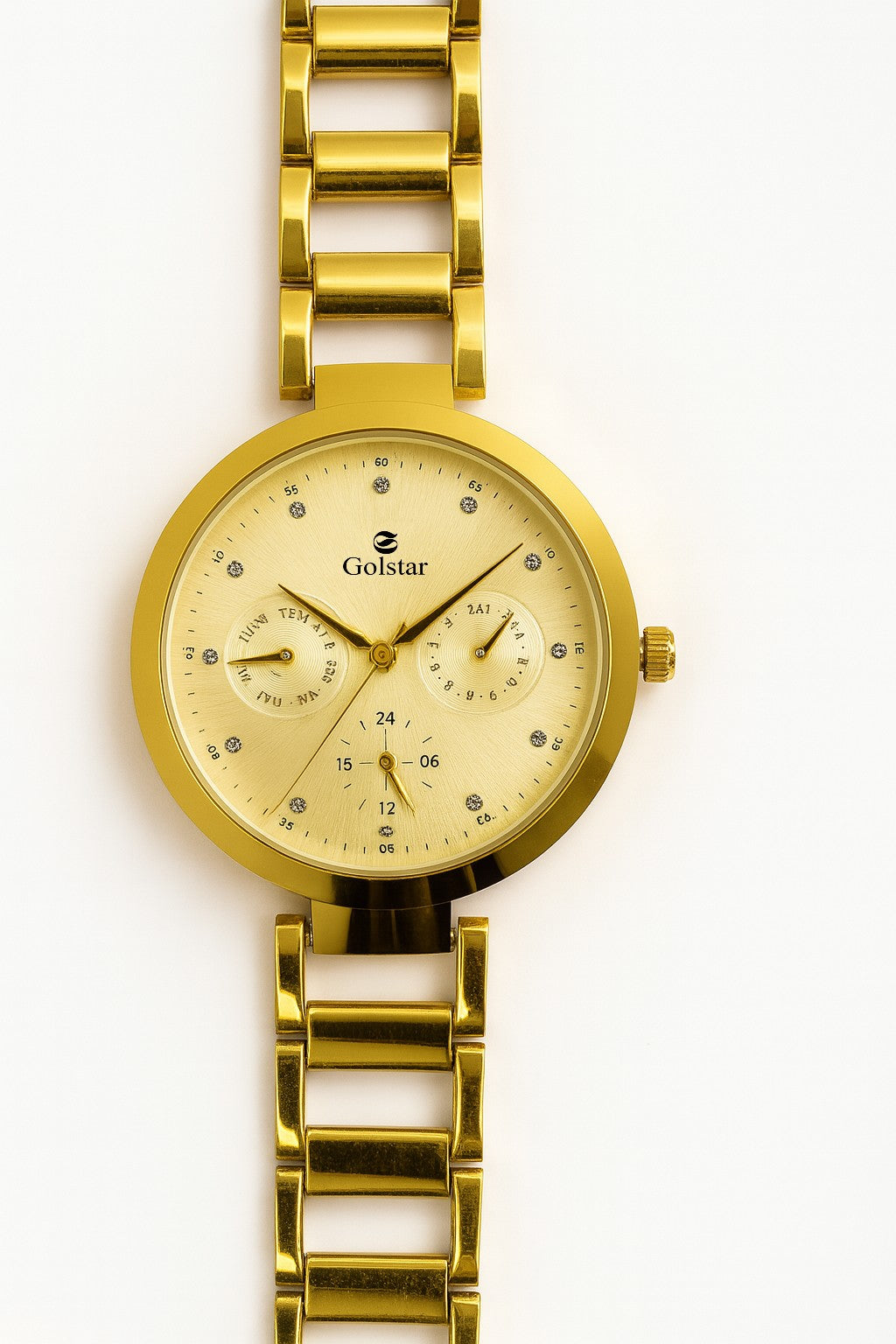 All-Gold Multi-Dial Women's Bracelet Watch
