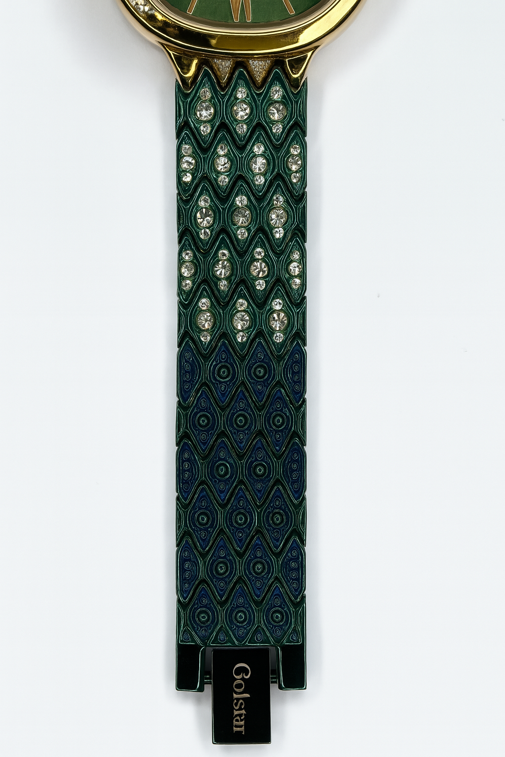 Green Crystal Strap Women's Designer Watch