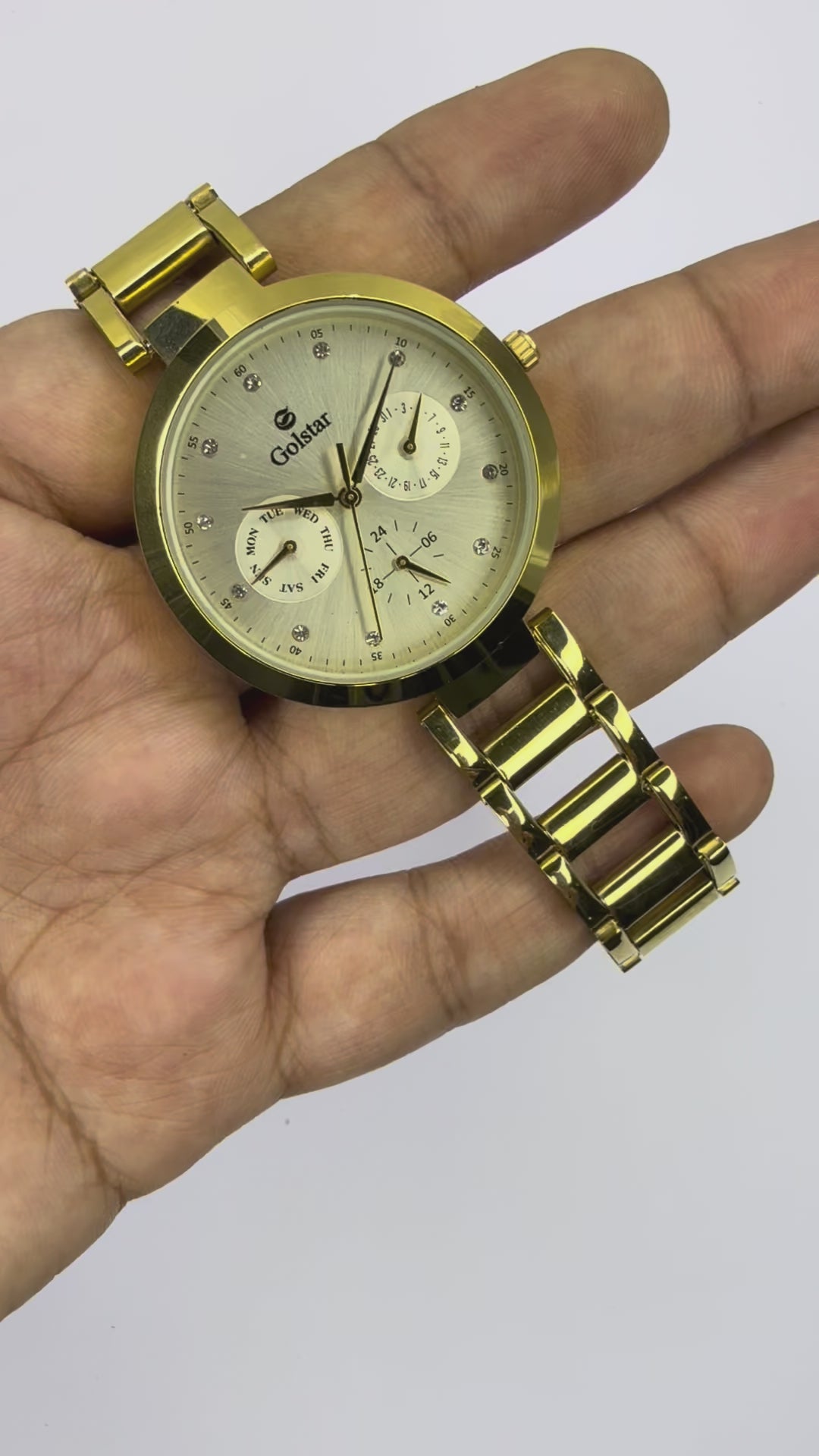 All-Gold Multi-Dial Women's Bracelet Watch